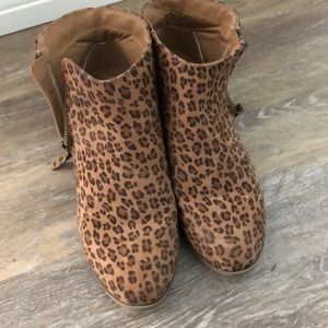 Leopard Print Girls Booties